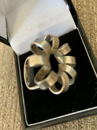 RARE ANNA GRETA EKER - C.  1960s - AGE NORWAY Ring Marked - AGE NORWAY SILVER 925S 3