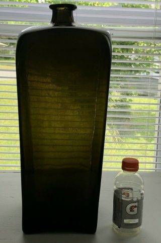 RARE Exceptional Dutch 18th C Giant OVERSIZED Case Gin Bottle 18 1/2 Inches Tall 12