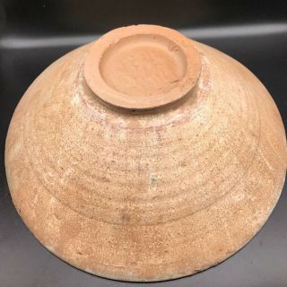 Persian Antique Ceramic Big Bowl With Good luck Sign Peacock Bird Rare Piece AA1 4