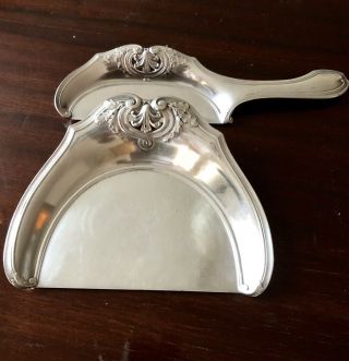 Christofle Gallia Antique Silver Plated Crumb Tray And Scoop