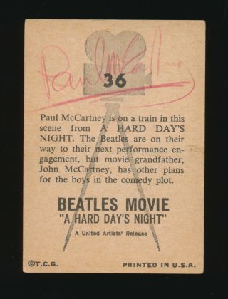 Beatles Vintage Paul Mccartney 1960s Signed 