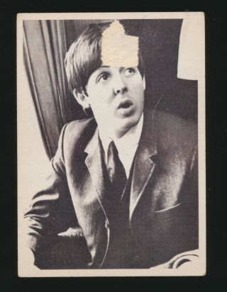 Beatles VINTAGE PAUL McCARTNEY 1960s SIGNED ' A HARD DAYS NIGHT BUBBLE GUM CARD 2