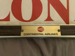 Vintage 1970’s Framed Continental Airlines Travel Poster.  London Europe 2