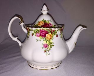 VTG Royal Albert OLD COUNTRY ROSES 23 Piece Tea Set for 6 XL Teapot ALL ENGLAND 2