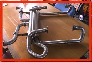 Vintage Speed Porsche 356b Exhaust Muffler System Twin Pipes Bumper Tail Pipe