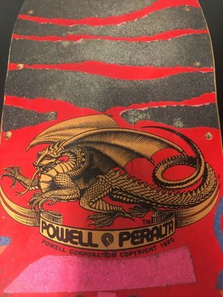 TONY HAWK POWELL PERALTA 1983 Chicken Skull Skateboard - 29” Complete 9