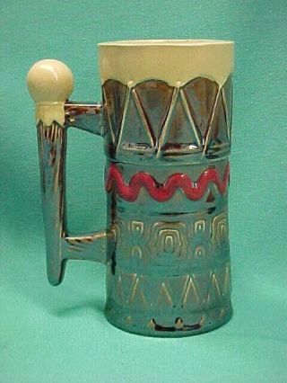 Rare Vintage 1960 ' s Mauna Loa Detroit Polynesian Restaurant Drum Tiki Mug Japan 3