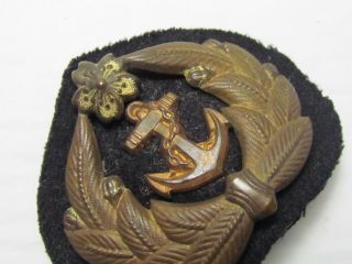 WW2 JAPANESE NAVY OFFICER CAP BADGE COMMANDER PATCH INSIGNIA MEDAL WWII JAPAN 4