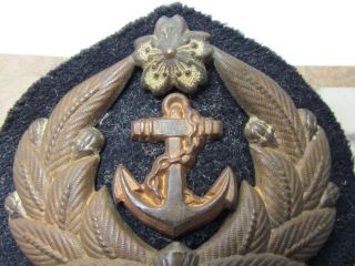 WW2 JAPANESE NAVY OFFICER CAP BADGE COMMANDER PATCH INSIGNIA MEDAL WWII JAPAN 5
