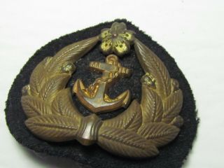 WW2 JAPANESE NAVY OFFICER CAP BADGE COMMANDER PATCH INSIGNIA MEDAL WWII JAPAN 8