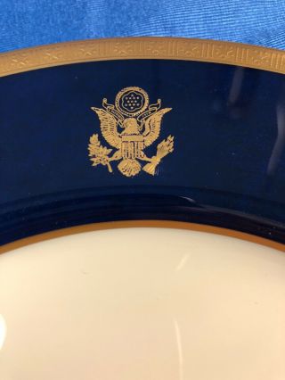 Vintage Lenox White House China Gold Border 10.  5” Plate Ronald Reagan Era 10
