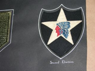 2 WW 2 Large Patches First Division & Second Division with Indian 3