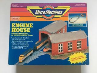 Rare Vhtf Vintage Galoob Micro Machines Train Engine House 6490