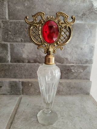310 Vintage Antique Cut Crystal Perfume Bottle Glass Scent Jar Dopper