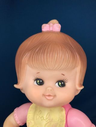 Vintage Ninohira? Japan Rubber Doll Squeaky Toy Pink Baby Girl Kawaii