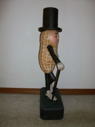 Rare Large Wood Planters Peanuts Mr Peanut Statue Figure Figurine 27 Inches Tall 9