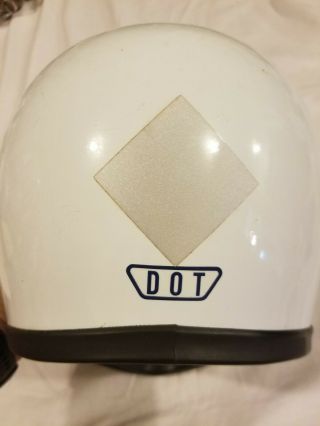 Vintage 1980 ' s SHOEI JAPAN Ex - 7 MX BMX Helmet White DOT 80s Motocross Medium ' 84 5