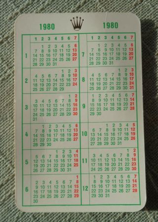 Vintage Rolex calendar from 1980,  Wallet & Translation 5