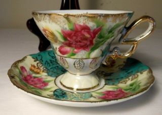 Royal Halsey Very Fine China Tea Cup And Saucer