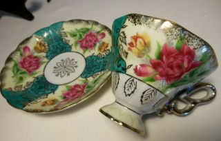 Royal Halsey Very Fine China Tea Cup and Saucer 2