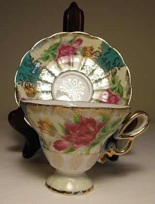 Royal Halsey Very Fine China Tea Cup and Saucer 3