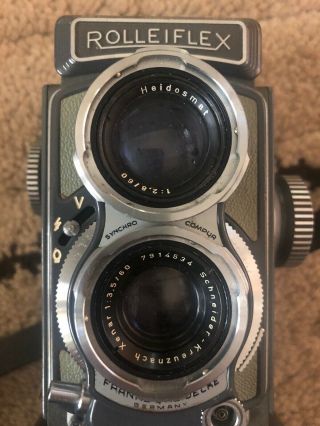 Vintage Rollei F&H Franke & Heidecke Camera 4x4 rolleiflex DBP DBGM 2061409 4