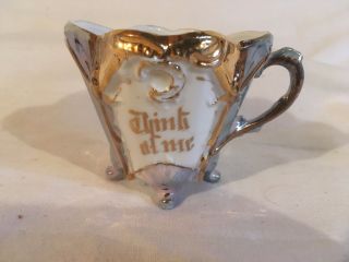 " Think Of Me " Tea Cup Gold And Purple (made In Germany)