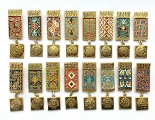 100 Soviet Badges Republics Of The Soviet Union Ussr Full Set Vdnh