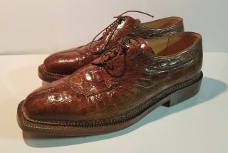 Rare Silvano Lattanzi Custom Mens Shoes 11.  5 Crocodile Seldom Worn