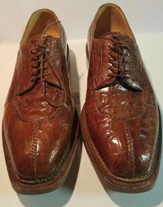 Rare Silvano Lattanzi Custom Mens Shoes 11.  5 Crocodile Seldom Worn 2