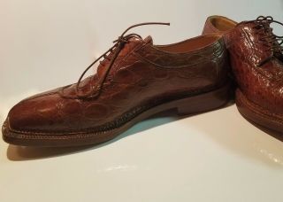 Rare Silvano Lattanzi Custom Mens Shoes 11.  5 Crocodile Seldom Worn 3