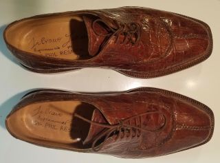Rare Silvano Lattanzi Custom Mens Shoes 11.  5 Crocodile Seldom Worn 4