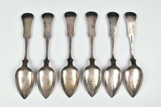 Set of 6 Southern Coin Silver Tablespoons by G.  W.  McDannold of Kentucky 2