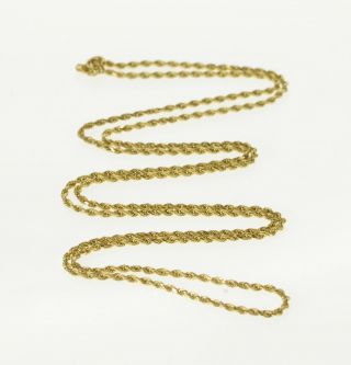 14k 1.  6mm Rolling Twist Rope Link Fancy Chain Necklace 24.  3 " Yellow Gold 34