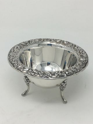 Sterling Silver Kirk And Son Repousse Mayonnaise Bowl 207 Footed Bowl Dish