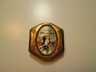 Vintage Davy Crockett Western Medal Badge Button
