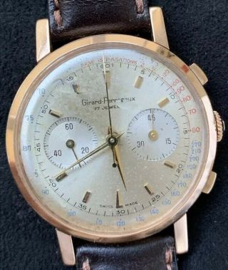 18k Gold Girard Perregaux Excelsior Park Chronograph Serviced Pulsations Doctors