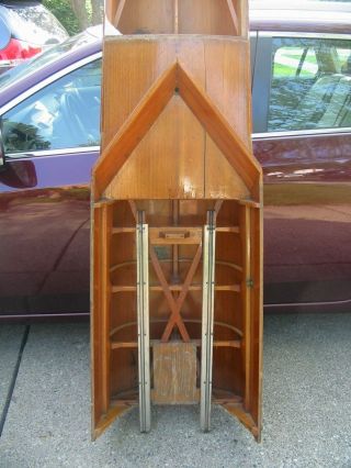 Rowing Boat Shell Vintage Wood Shelves Decor Blade Crew Cabinet Skull Oar