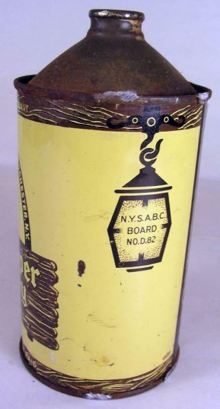 Vintage Old Topper Snappy Ale Quart Cone Top Beer Can Rochester Brewing Co.  N.  Y. 3