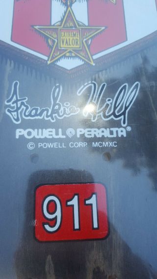 Vintage 1990 Powell Peralta Frankie Hill Black Stain Skateboard Deck GOLD FLAKE 7