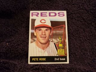 Vintage 1964 Topps 125 Pete Rose 2nd Year Card,  Cincinnati Reds,  Exmt Beauty
