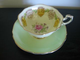 Paragon Queen Mary Patriotic Series Wide Mouth Tea Cup And Saucer