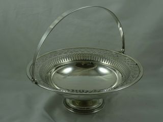 Large,  Solid Silver Fruit Basket,  1923,  523gm - Chester