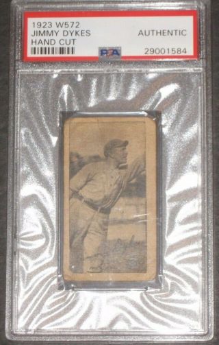1923 W572 Jimmy Dykes Baseball Card Psa Authentic Vintage Trading Antique