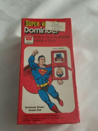 1979 Whitman Dc Comics Heroes Dominoes Batman Superman Wonder Women