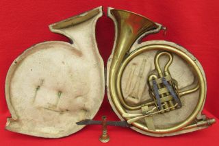 Antique Vintage Old French Horn Lintner Augsburg Germany