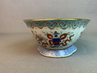 ANTIQUE STRAITS PERANAKAN NYONA CHINESE FAMILLE ROSE PORCELAIN BOWL REPUBLIC 4