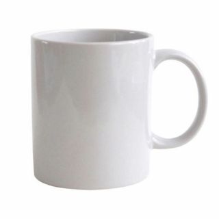 1pcs Plain Mug Cup Gloss White Ceramic Tea Coffee Drinking Mugs