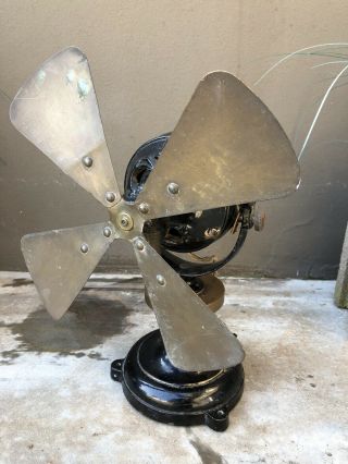 Very Rare Art Nouveau Electric Double Fan EMC EHC ? Circa 1900 9