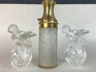 Rene Lalique French Antique/vintage Atomizer Ormolu Nina Ricci Perfume 3pieces P